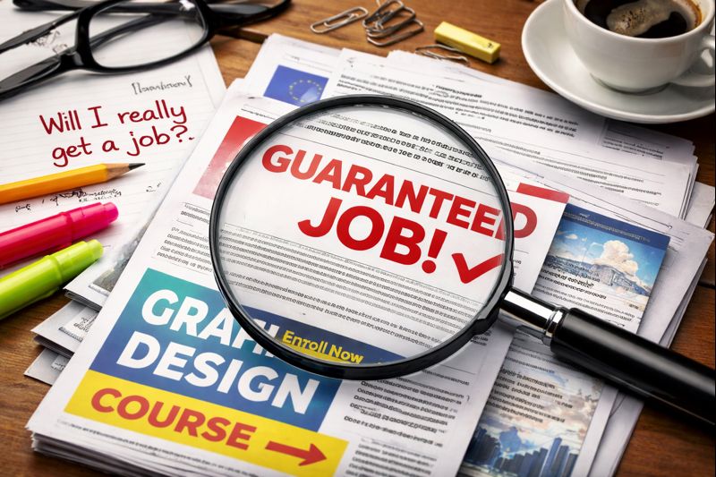 “מבטיחים לך עבודה אחרי קורס עיצוב גרפי? 11 סעיפים קטנים שיכולים להפוך את ההבטחה לבדיחה”