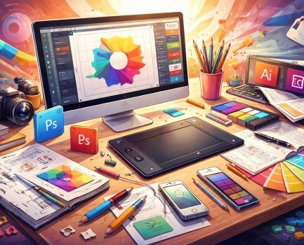 מה לומדים בלימודי עיצוב גרפי ואיך זה נראה בפועל מהשיעור הראשון עד תיק העבודות