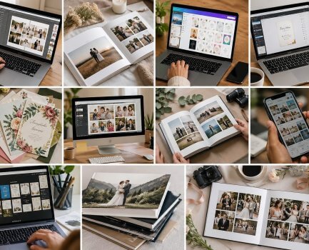 תוכנות חינם להכנת אלבומים דיגיטליים, הזמנות לחתונה וכלי AI לשנת 2026