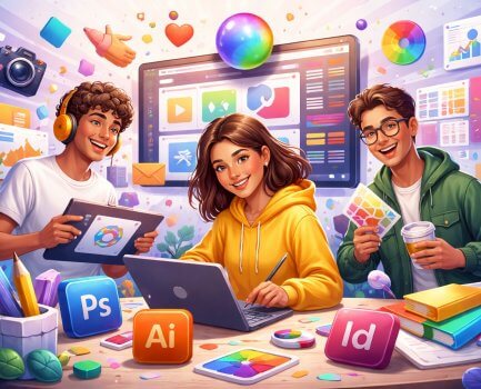 פוטושופ או אילוסטרייטור או אינדיזיין? כך תדע בדיוק באיזו תוכנה להשתמש בכל פרויקט בעיצוב גרפי